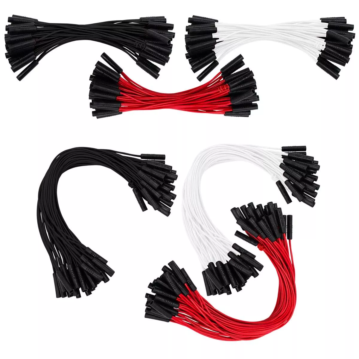 0.180″ Female Plug Wire Harness With 50 Plugs – 6″ or 12″ Lead (Various Colors)