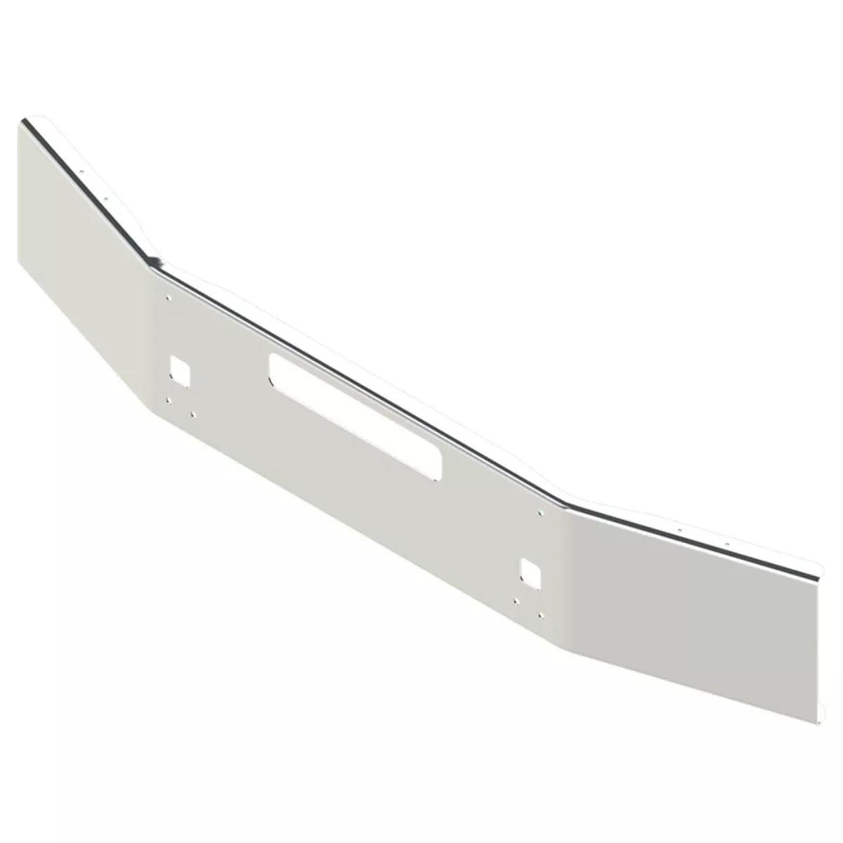 04′ Kenworth T800 or T880 14″ Chrome Bumper w Bolt, Step & Side Tow Pin Holes
