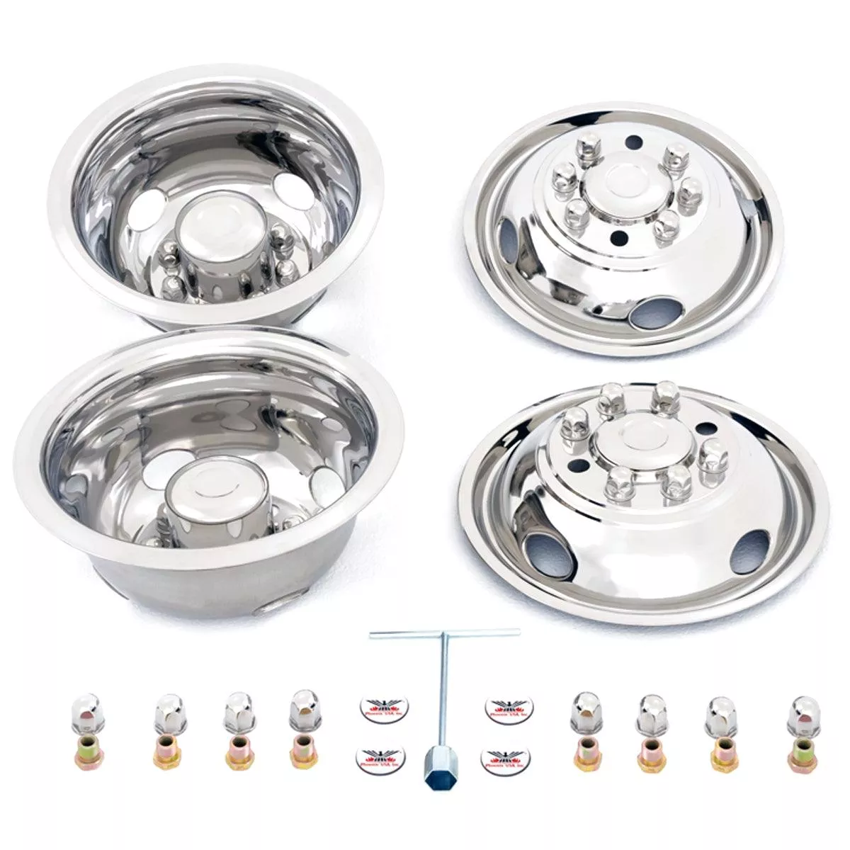 08′ to Current Ford E350/E450 16″ 8 Lug Dual Wheel Simulator Set