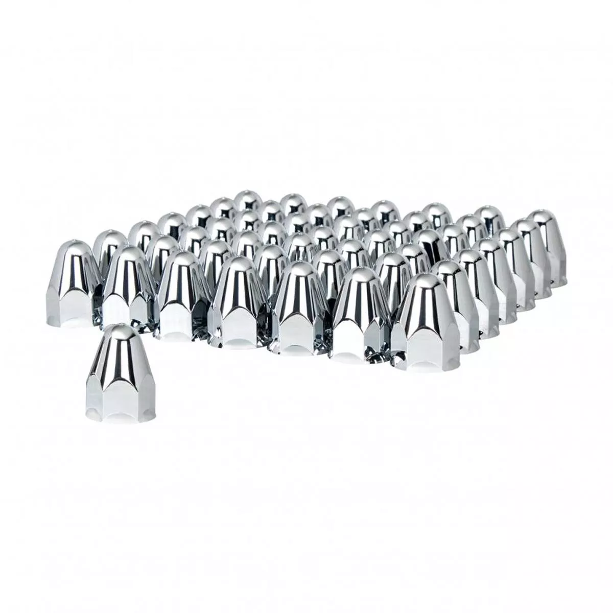 1-1/2″ x 2-3/4″ Chrome Plastic Slotted Bullet Nut Cover – Push-On (60ct.)