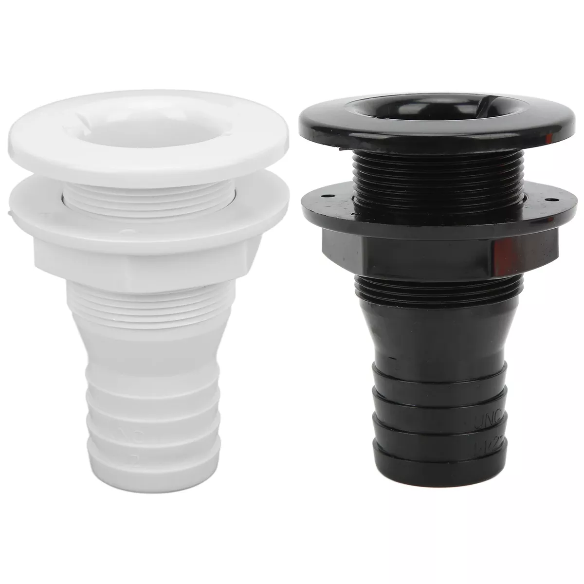 1-1/2in Thru Hull Fitting with ABS Hose Connector for Boats