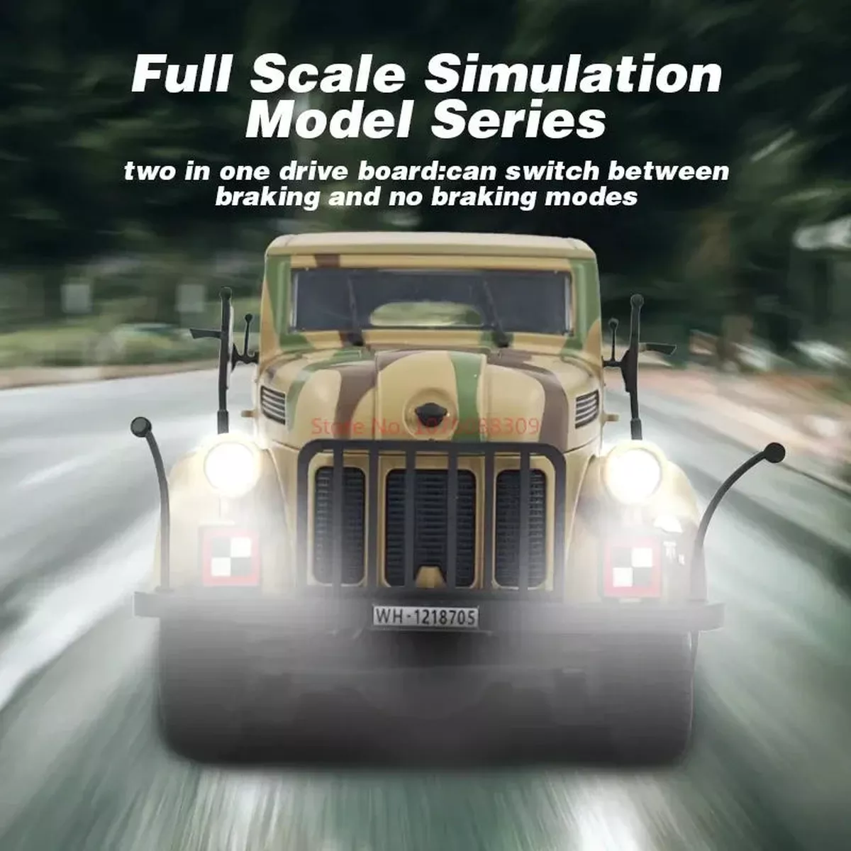 1/18 Remote Control German Command Car – Anti-Fall Simulation Vehicle