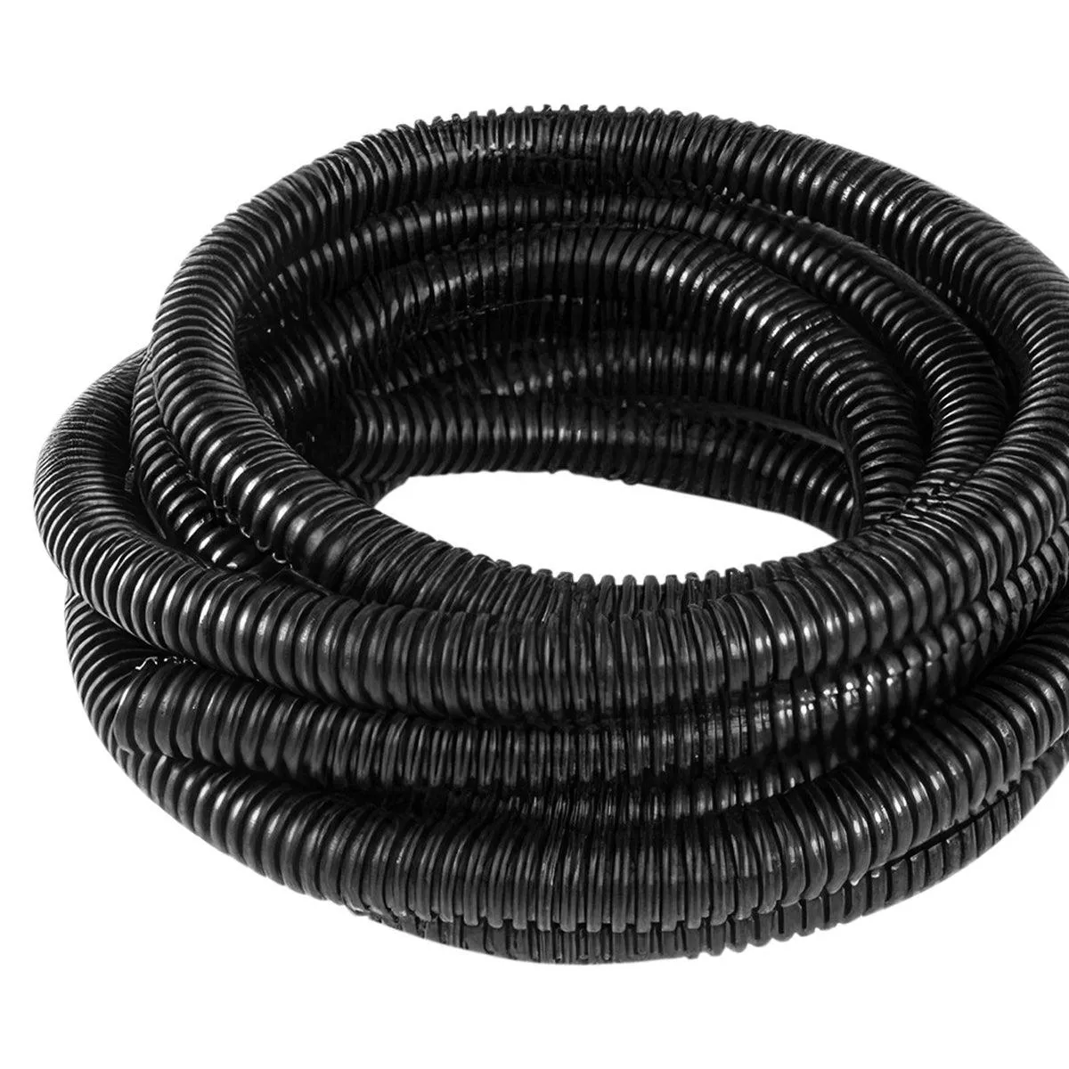 1/2″ I.D. Black Flex-Guard Convoluted Split Seam Tubing, 7 Ft.