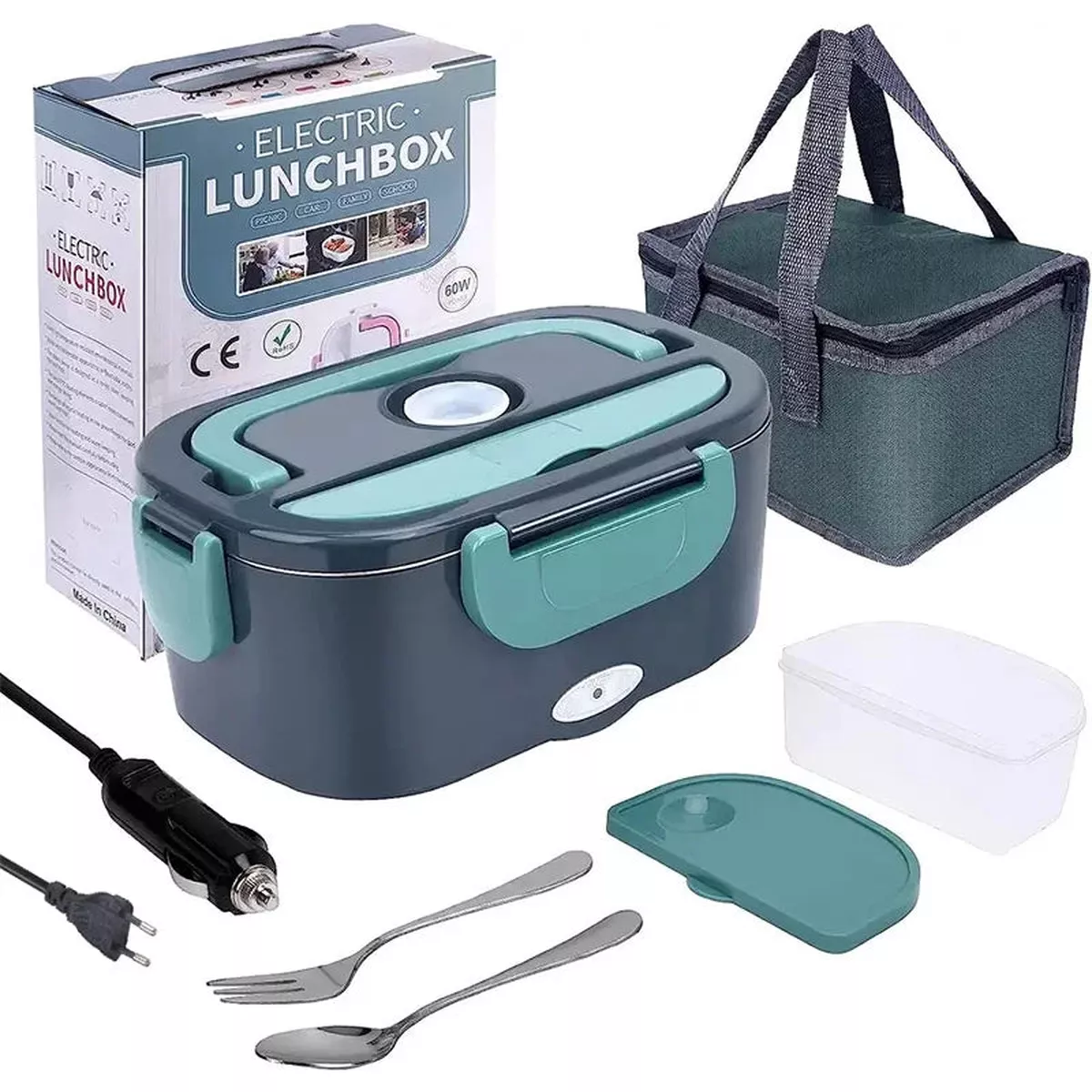 1.5 L 60W Electric Lunch Box Leak Proof Portable Car Home