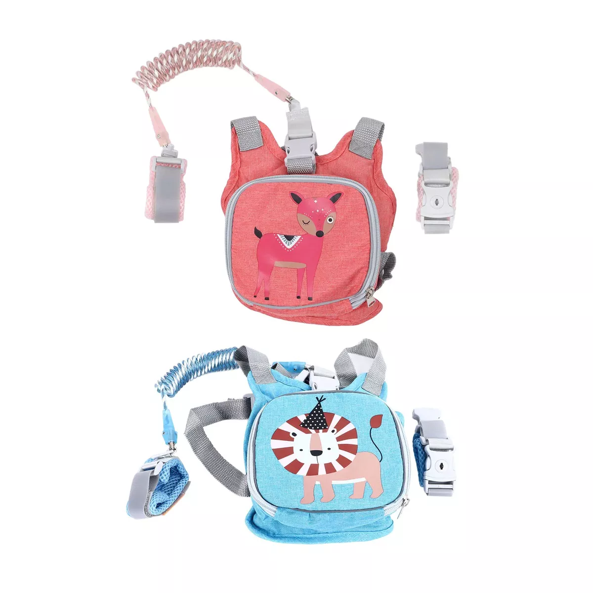 1.5m 2 in 1 Kids Backpack with Safety Leash – Prevent Lost Children Harness & Wrist Link