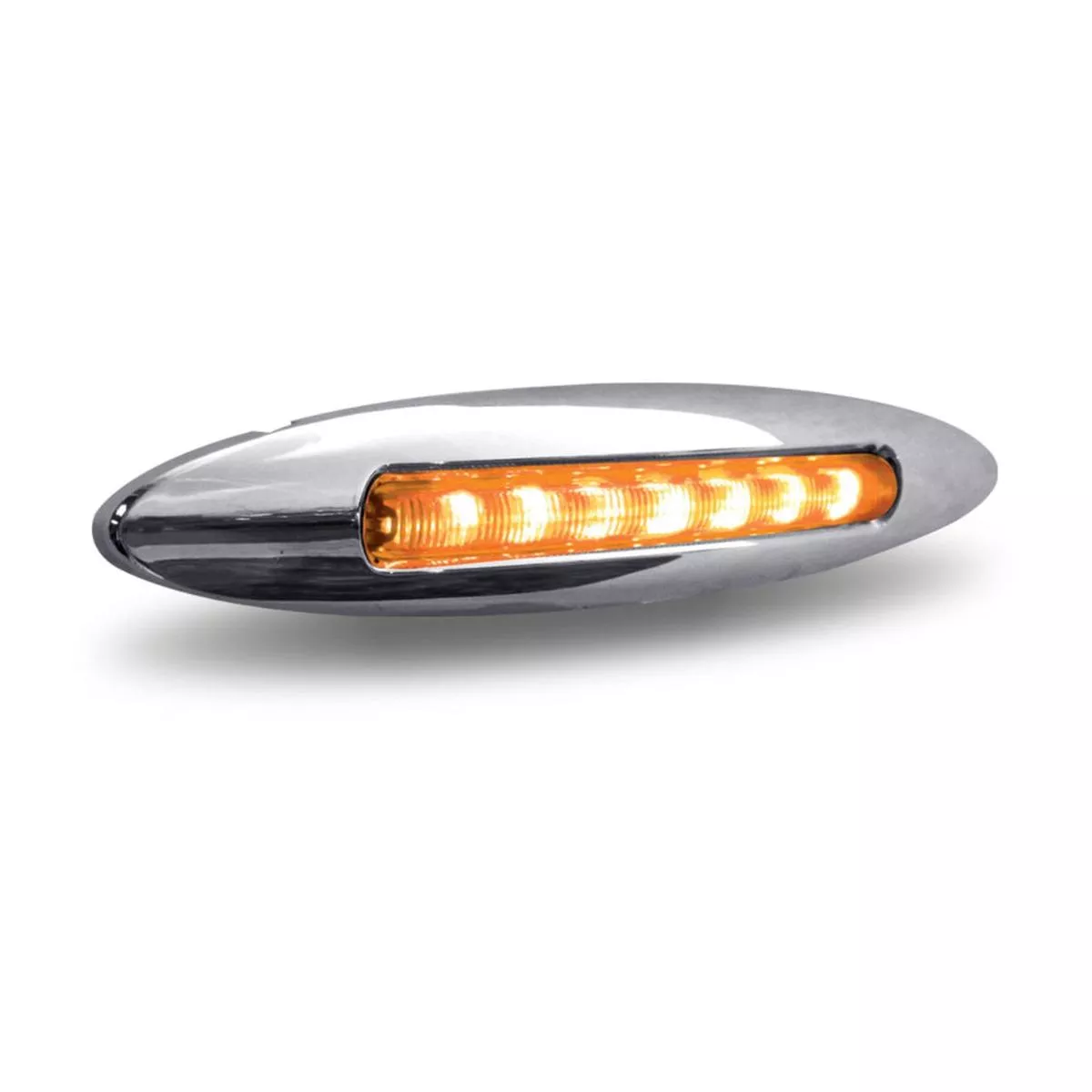 1″x 6″ Slim Dual Flatline Amber Marker & Blue Aux LED Light