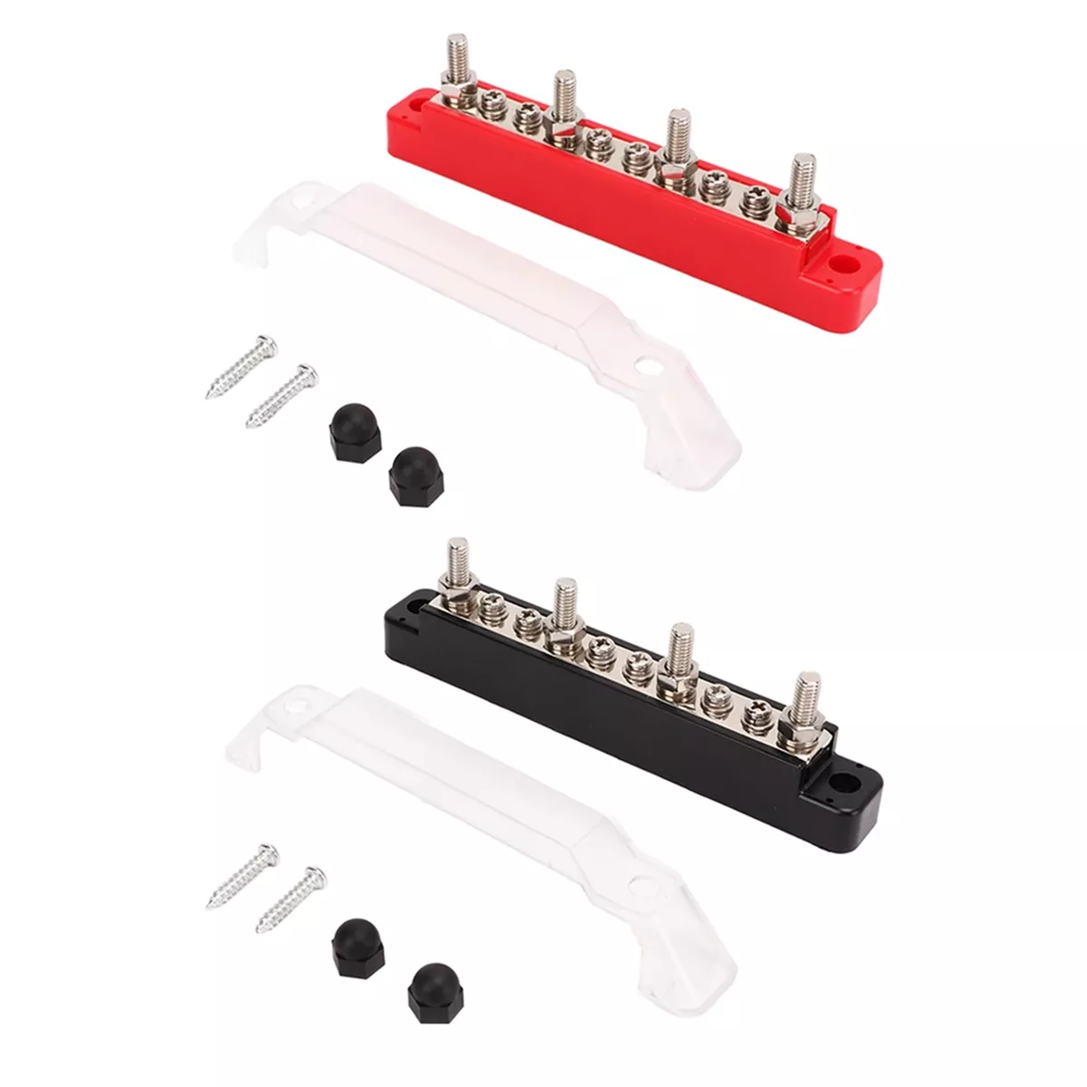 10 Way Power Distribution Block Bus Bar with M6 Studs for Car Marine Copper