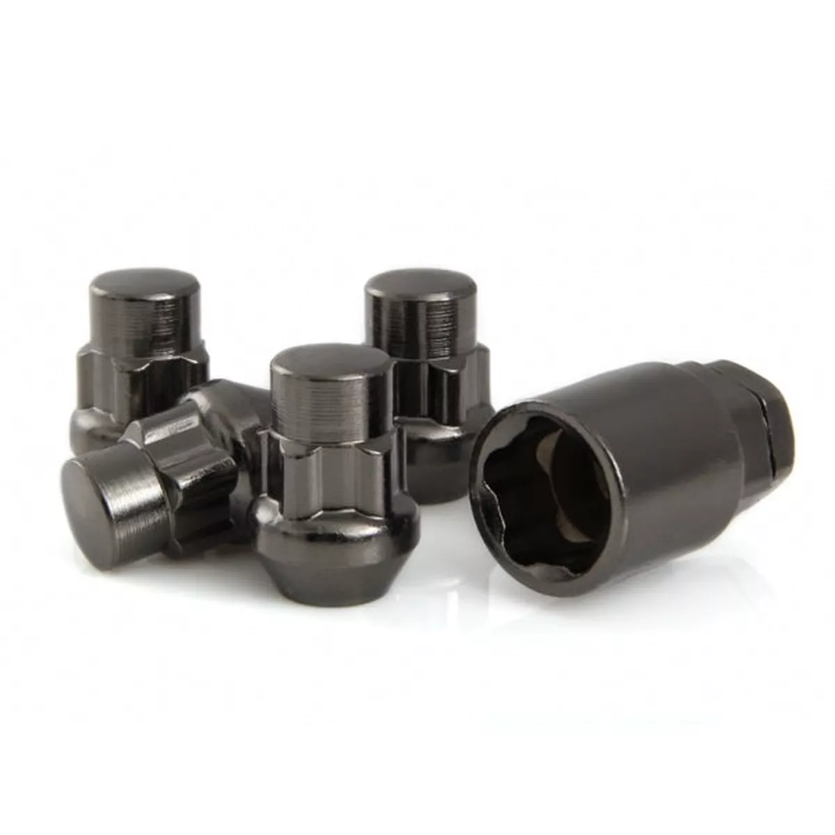 12×1.25 Acorn Lock 19/21mm Black Chrome