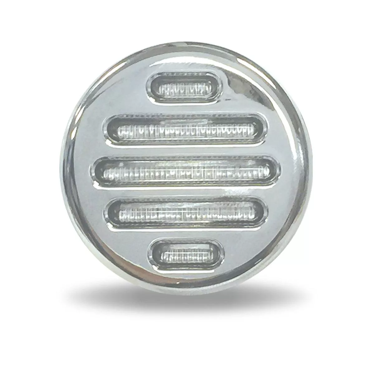 2 Red Marker to Blue Auxiliary Round Flatline LED Light 9 Diodes