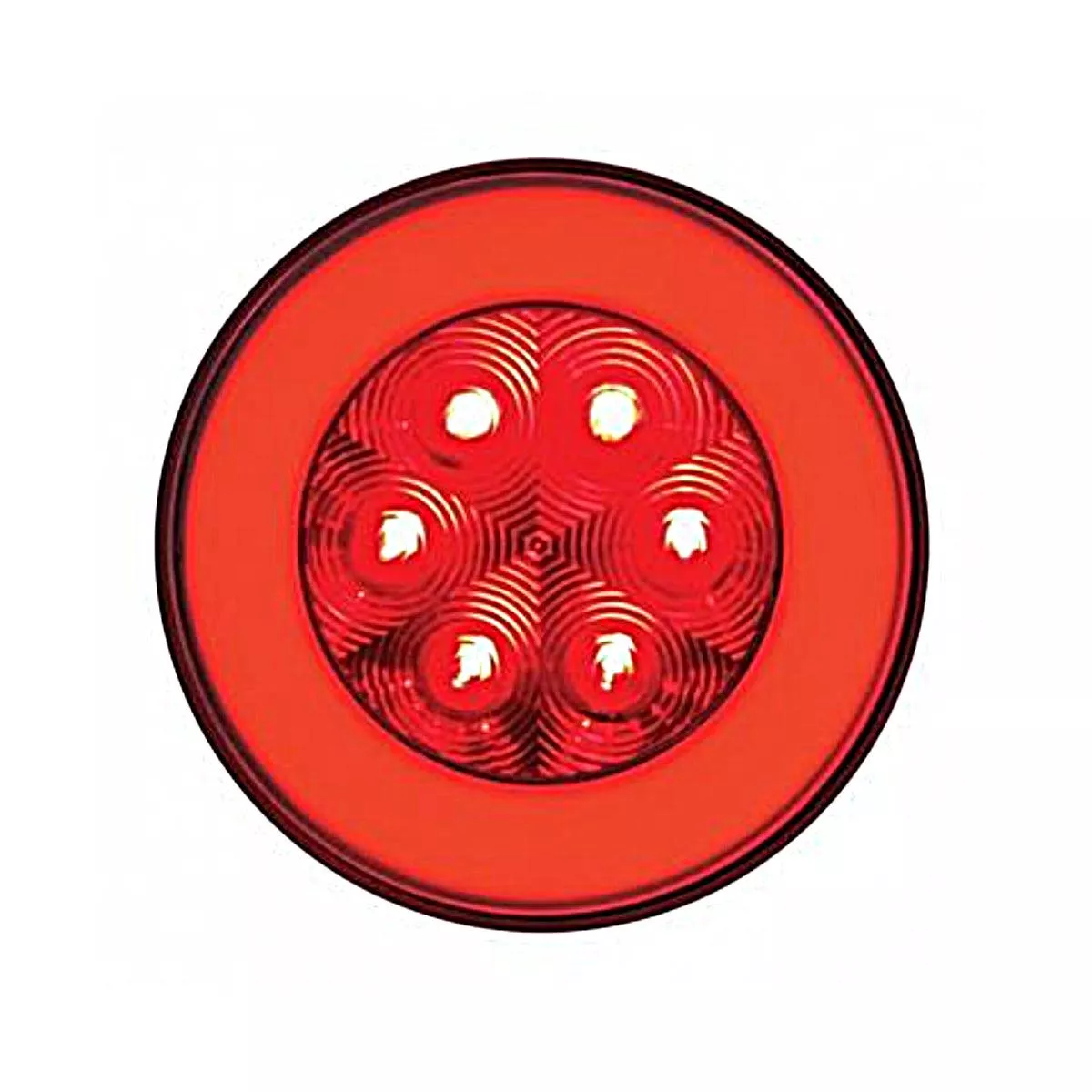 21 LED 4″ Round GloLight (Stop, Turn & Tail) – Red LED/Red Lens