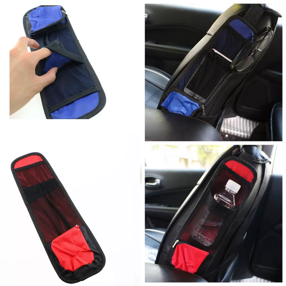 Car Seat Organizer With Multi Pocket Storage, Mesh Pocket, Phone Holder