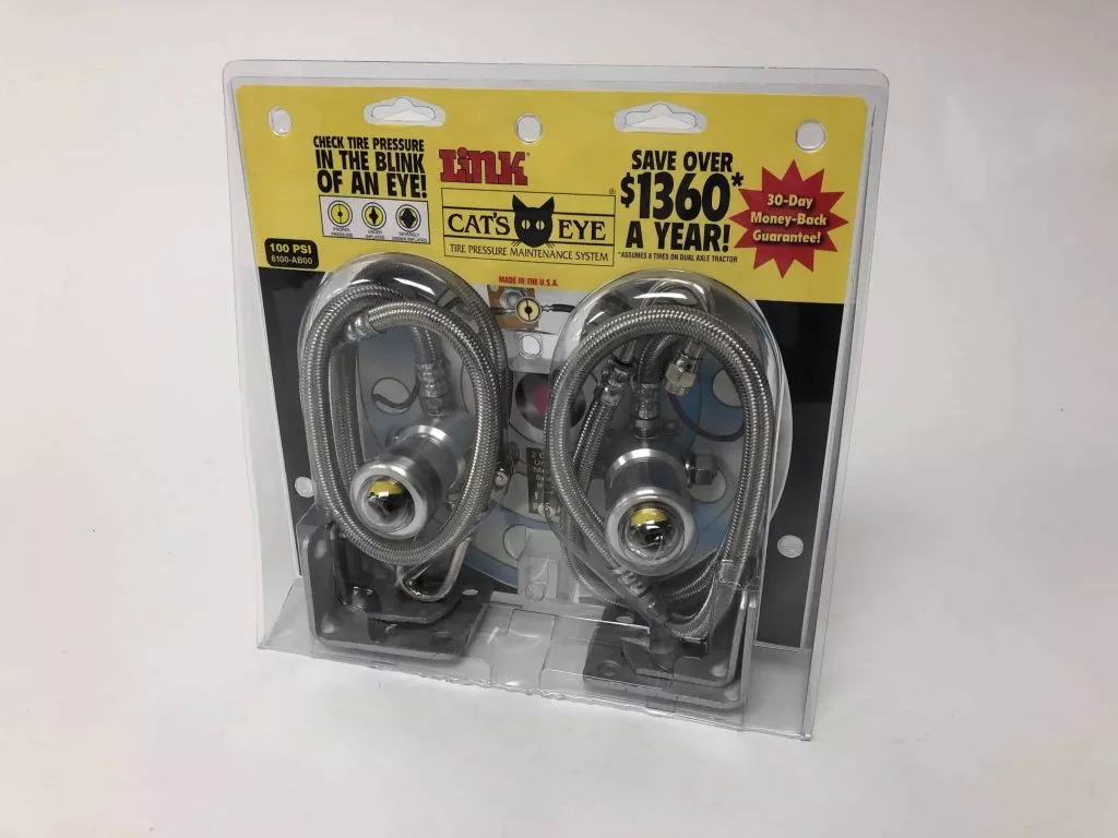 Cat’s Eyes Tire pressure Monitoring system- 100psi, Stainless hoses, 2pk for 1 axle with dual tires