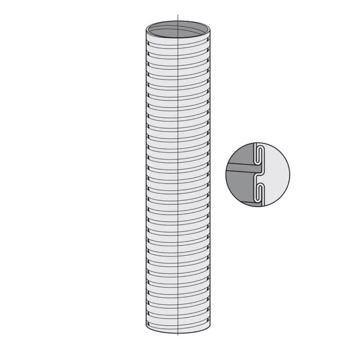 DynaFlex – 6 inch Diameter x 48 or 24 inch Length Flex Pipe