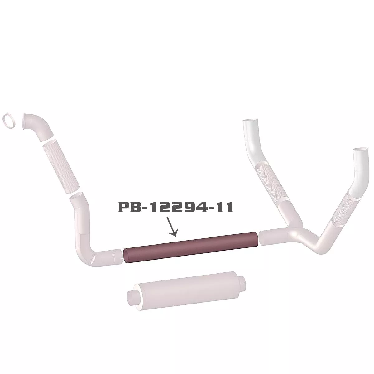 Grand Rock – Peterbilt 46.25 inch Replacement Exhaust Pipe