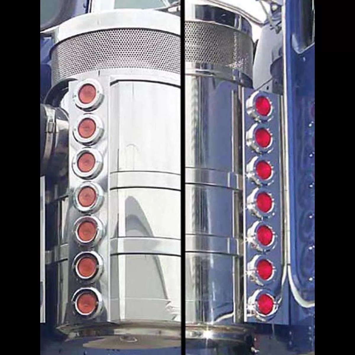 Kenworth 14″ Donaldson Front Air Cleaner Light Bars w 14 x 2″ Holes