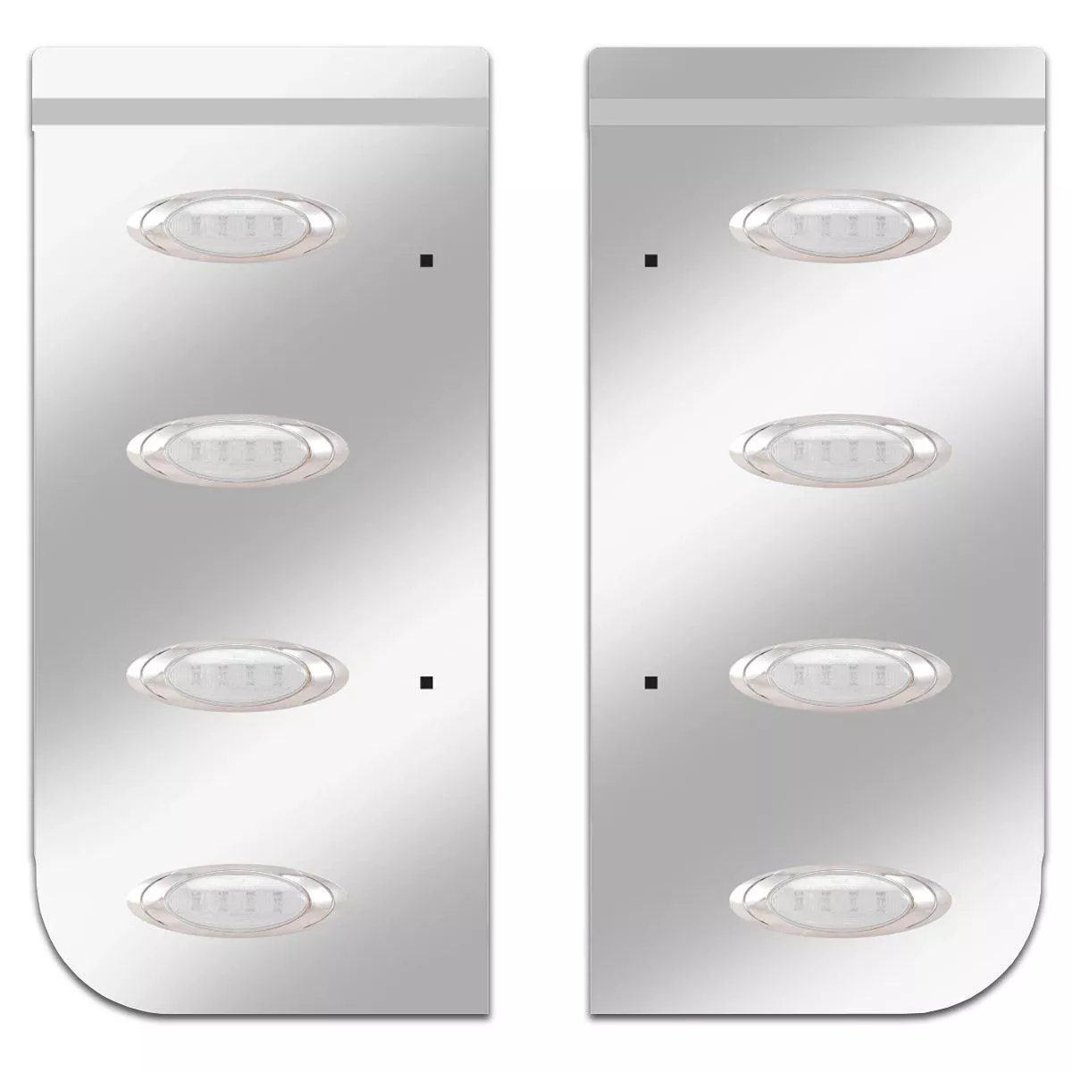 Kenworth W900L or W900B 2005 – 2010 Cowl Panels w Four P1 Clear LED Lights
