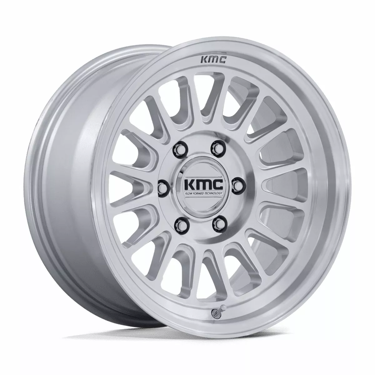 KMC Km733 Impact Fft 18×9 8×165.1 0 125.1 Gloss Silver Machined Face