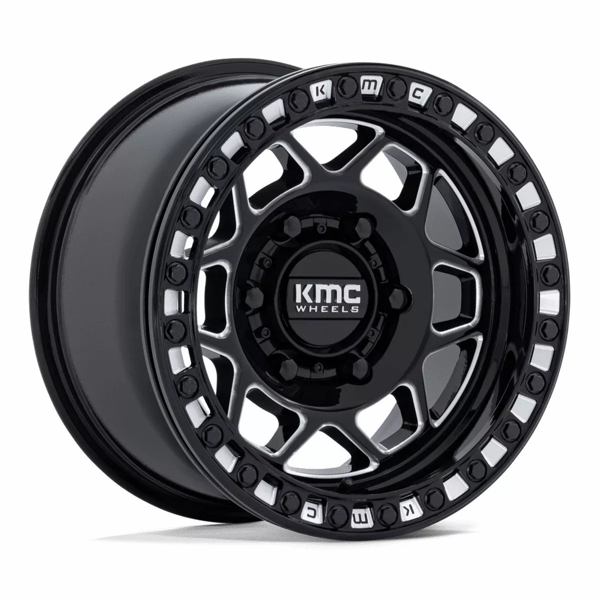 KMC Powersports Ks241 Torx Utv Beadlock 15×7 6×139.7 38 100.3 Gloss Black Milled