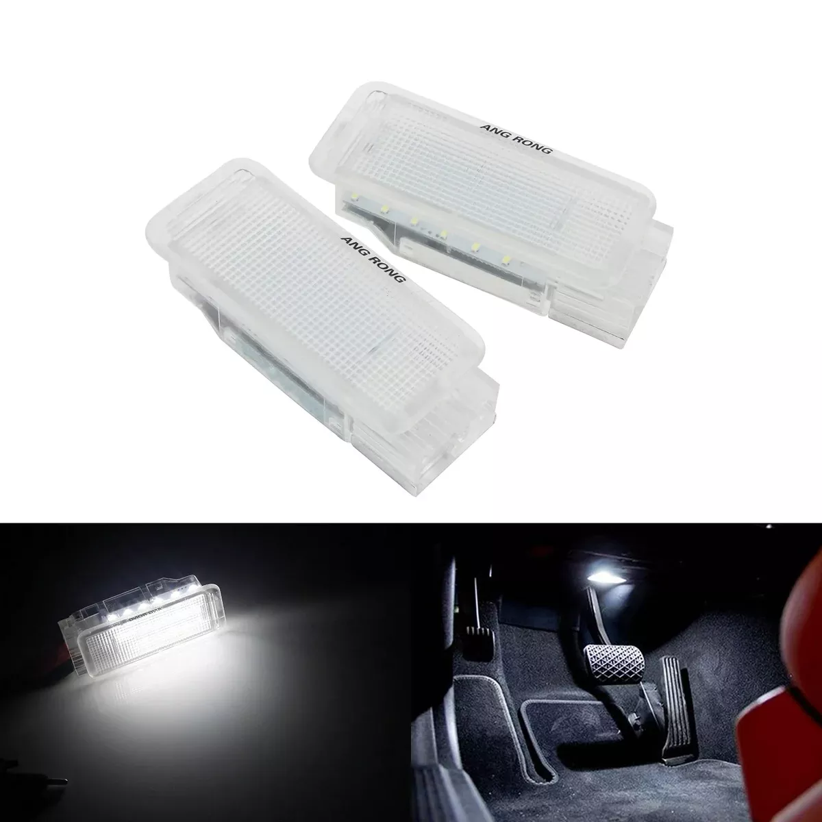 LED Footwell Lights for Citroen C2 C3 C4 C5 C6 DS3 Saxo Xantia 6000K White 2x Pack