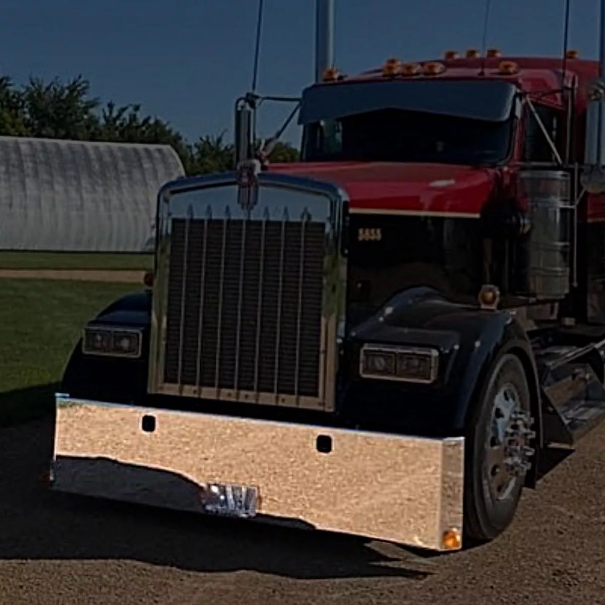 Peterbilt 379 Blind Mount Bumper – Boxed End w Tow Holes