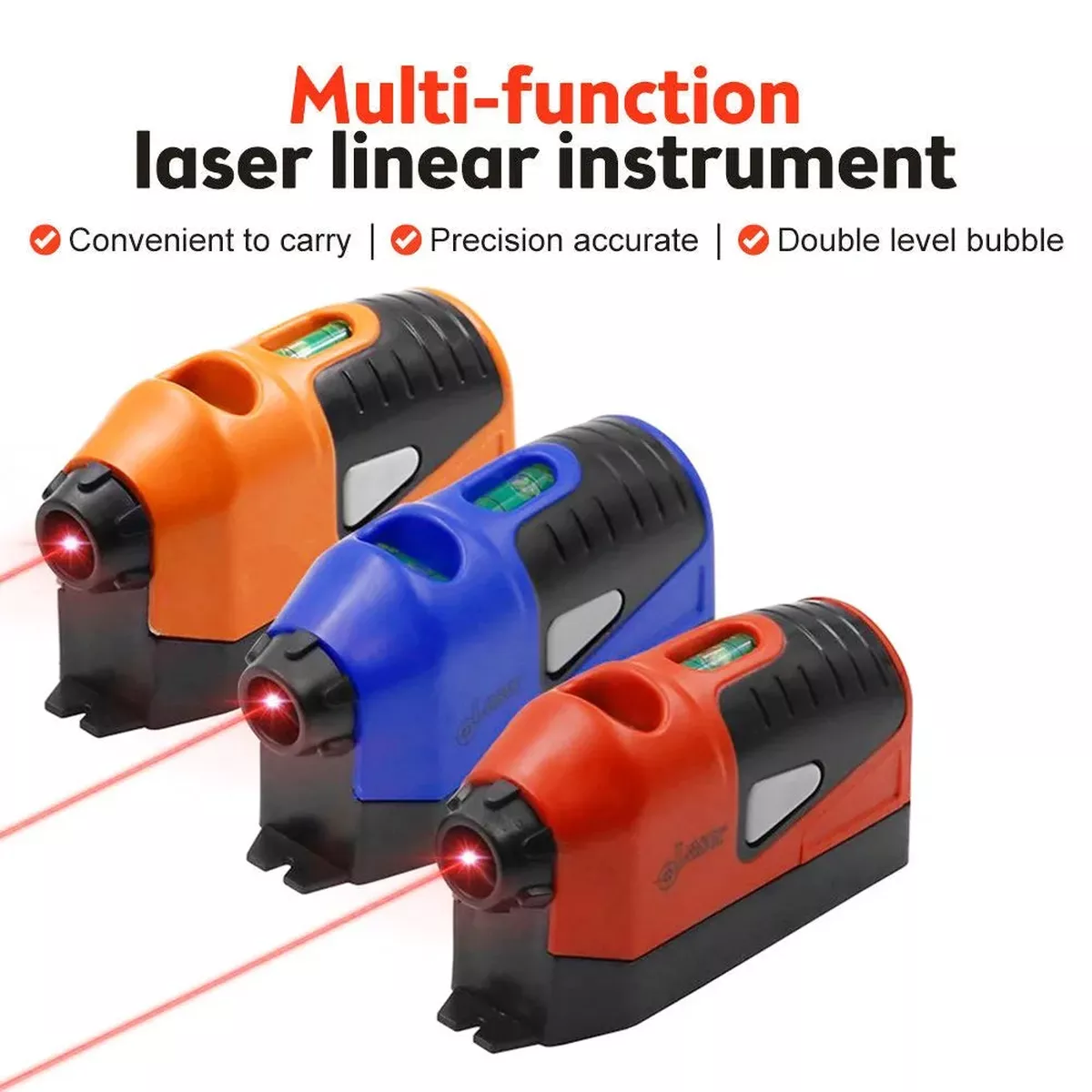Portable Mini Vertical Laser Level With 90 Degree Guide, Self Leveling Plastic