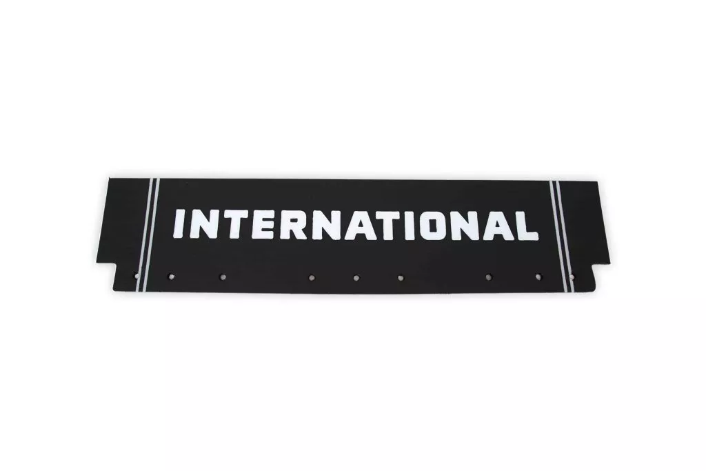 Quarter Fender Mudflap, black with International logo