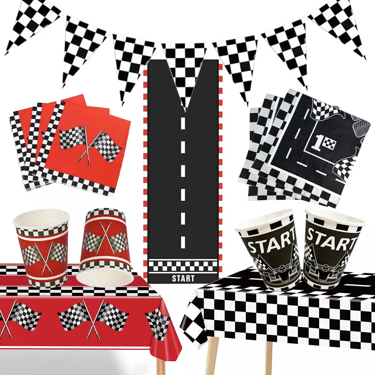 “Race Car Birthday Party Supplies Tableware Set –