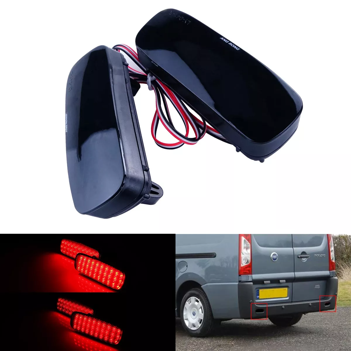 Rear Bumper LED Light With Smoked Lens For Citroen C1 C5 And Peugeot 107 Two Piece Set