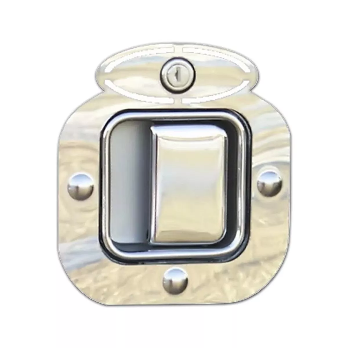 Roadwork’s – Stainless Steel Peterbilt 362 Door Latch/Key Hole Trim w Cutout Top