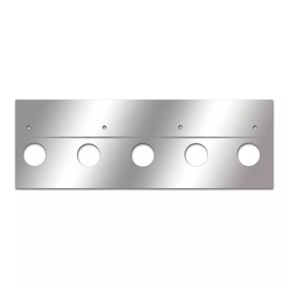 Roadworks Mud Flap Stainless Steel Light Bar w 5 x 2″ Light Holes (Lights Not Included)