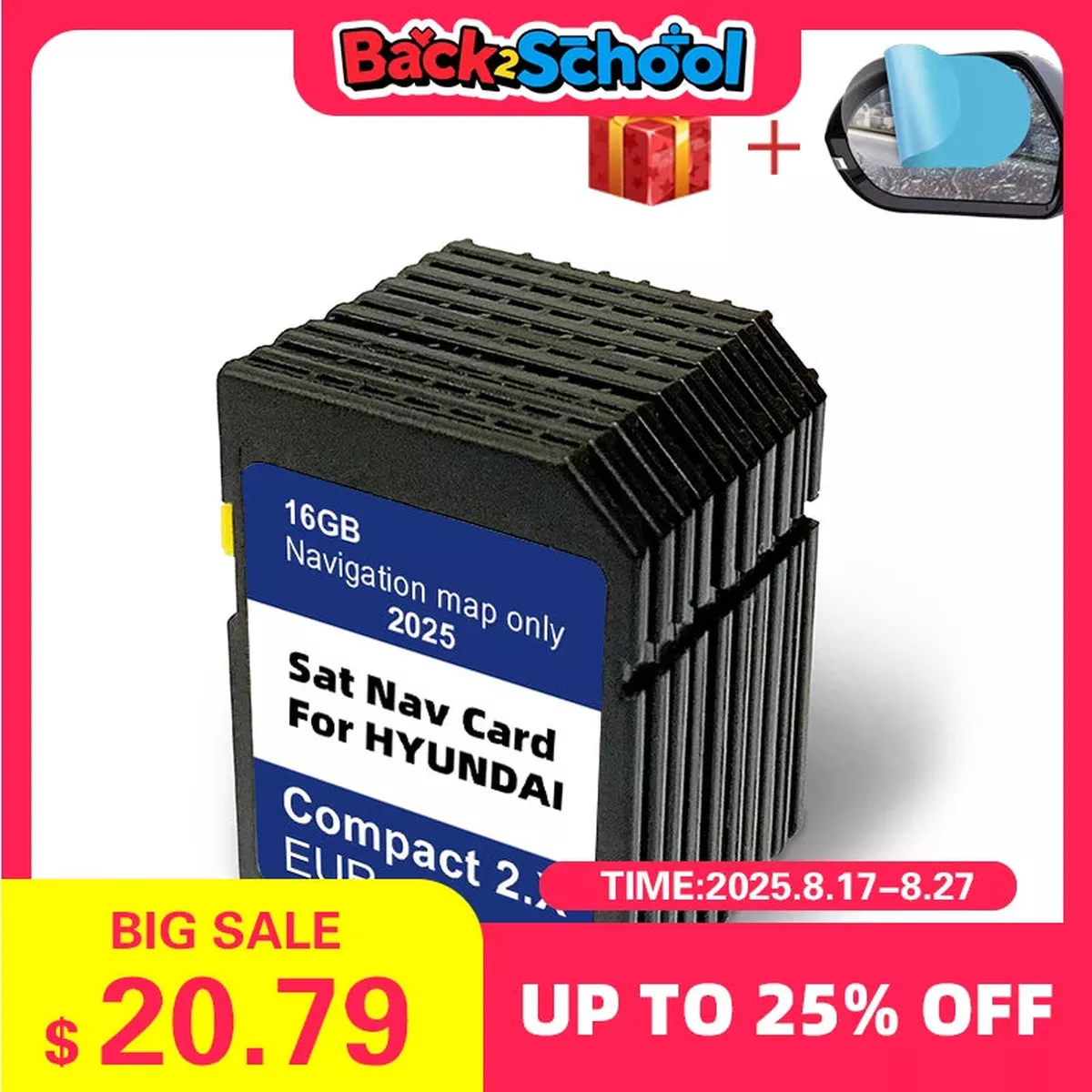 SD Card For Hyundai GEN2 2025 Navigation System 16GB Europe UK Maps Preloaded Updates Included