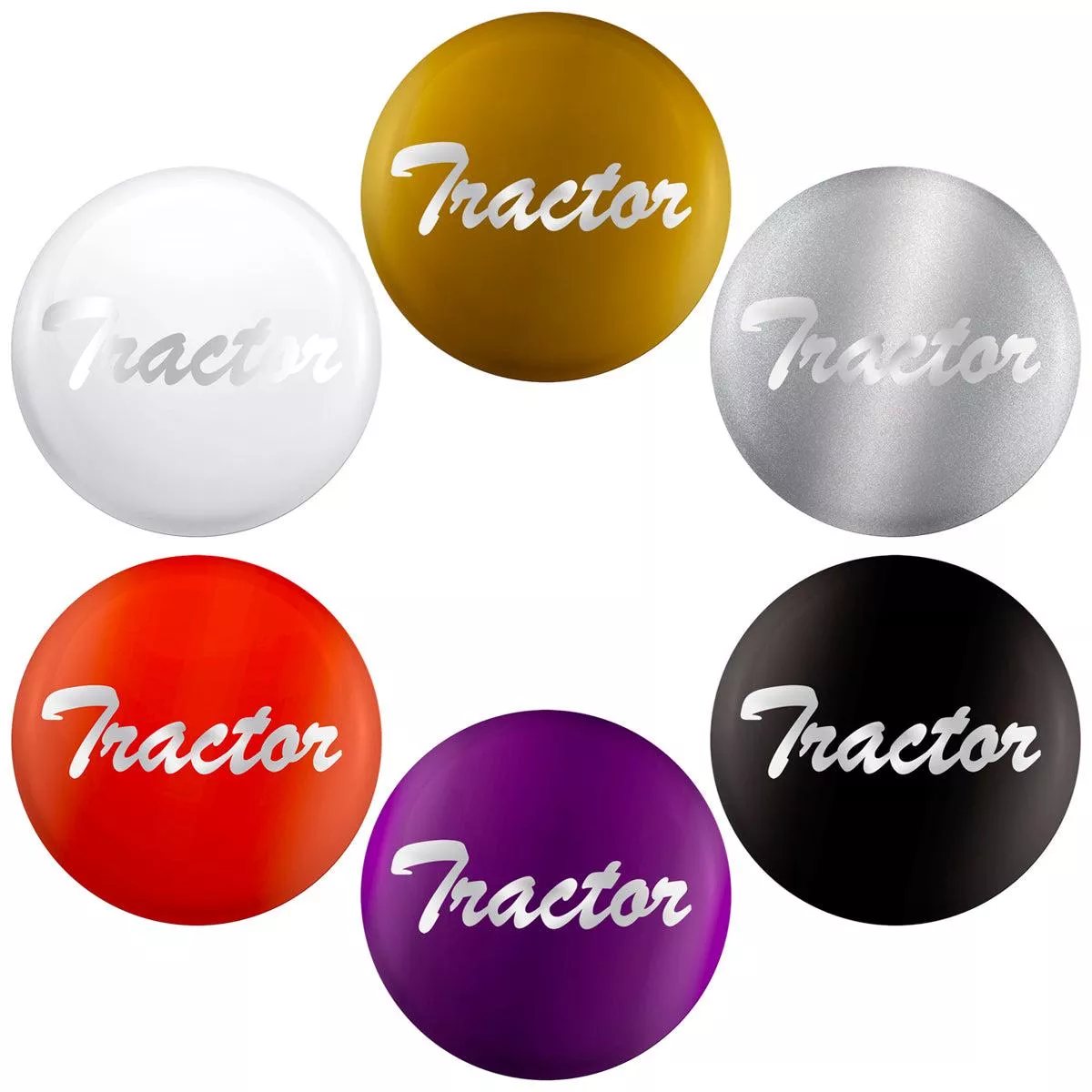 “Tractor” Glossy Air Valve Knob Candy Color Sticker (Various Colors)