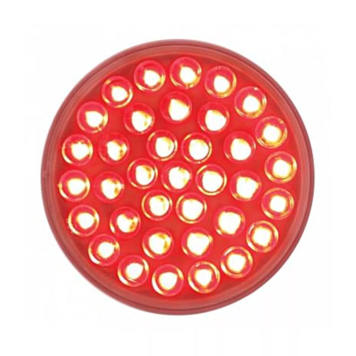 United Pacific – 36 LED 4″ Round Light (Stop, Turn & Tail) – Red/Clear Lens