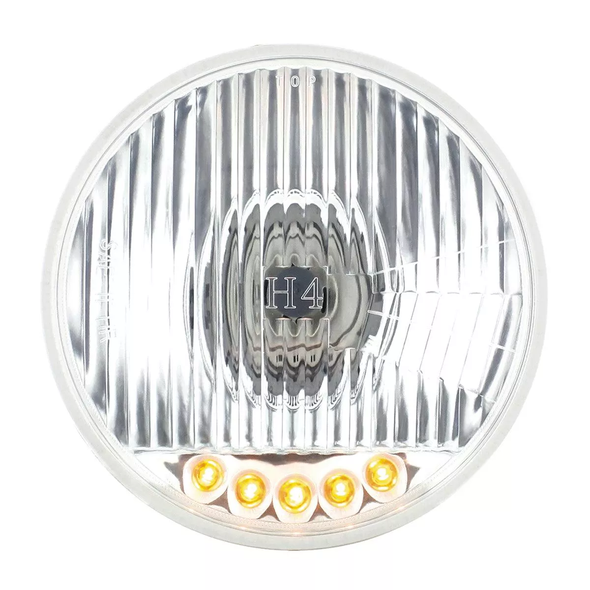 United Pacific – 5-3/4″ Crystal Halogen Headlight With 5 LED Position Lights