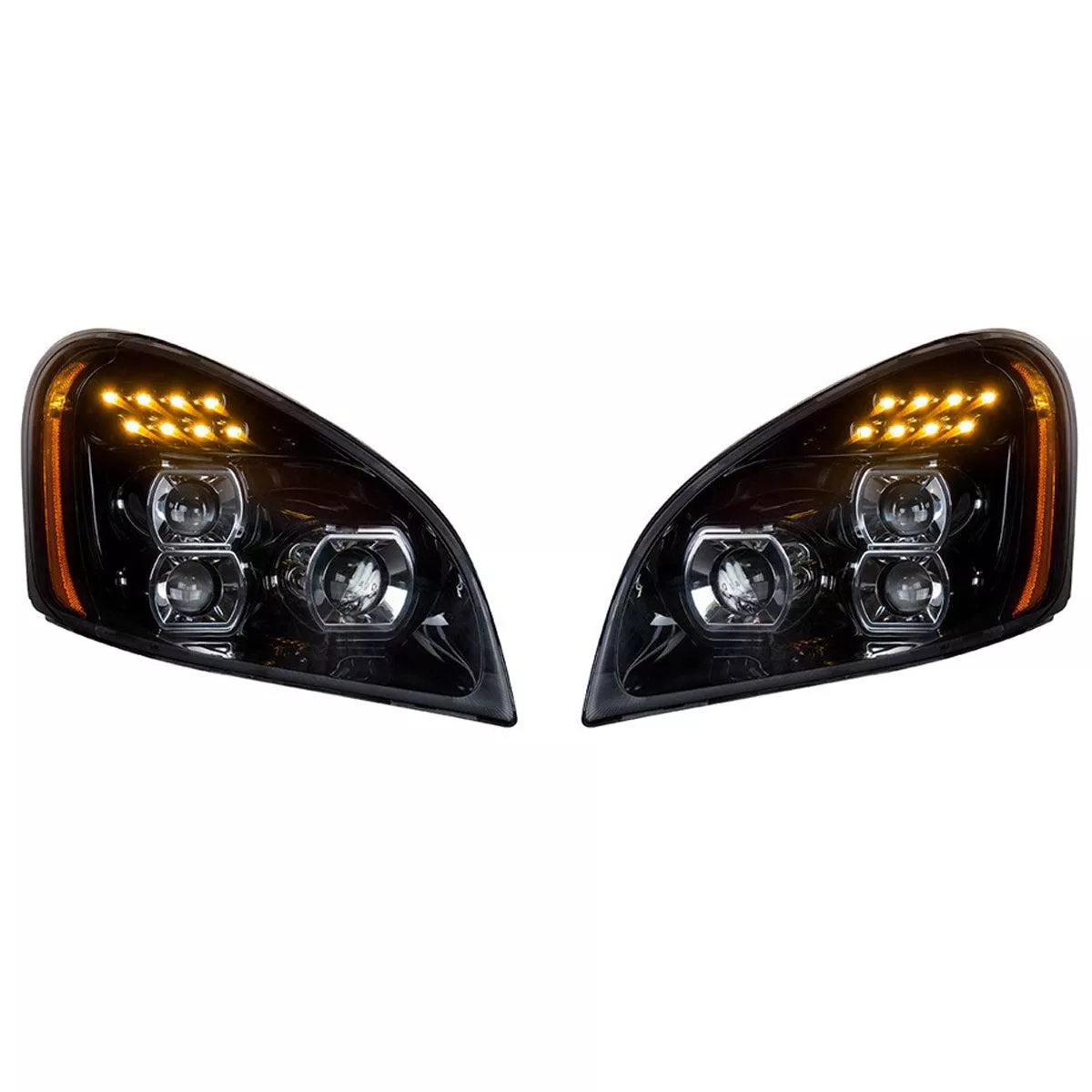 United Pacific – “Blackout” LED Headlight Set For 2008-2017 Freightliner Cascadia (Pair)