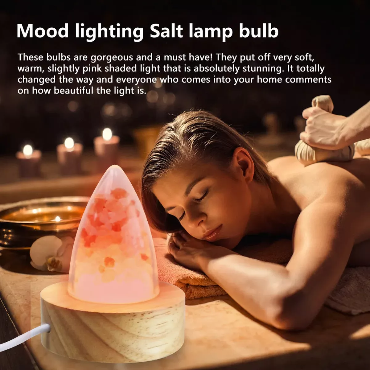 USB Colorful Himalayan Salt Lamp 8 Color Changing Light