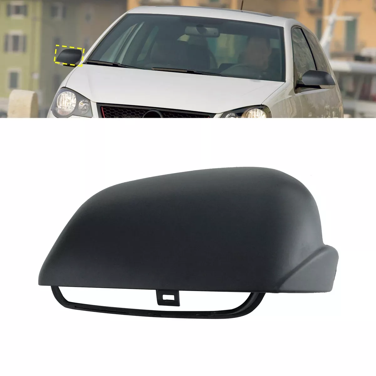 VW Polo 9N3 Right Wing Mirror Cover Primed Replacement